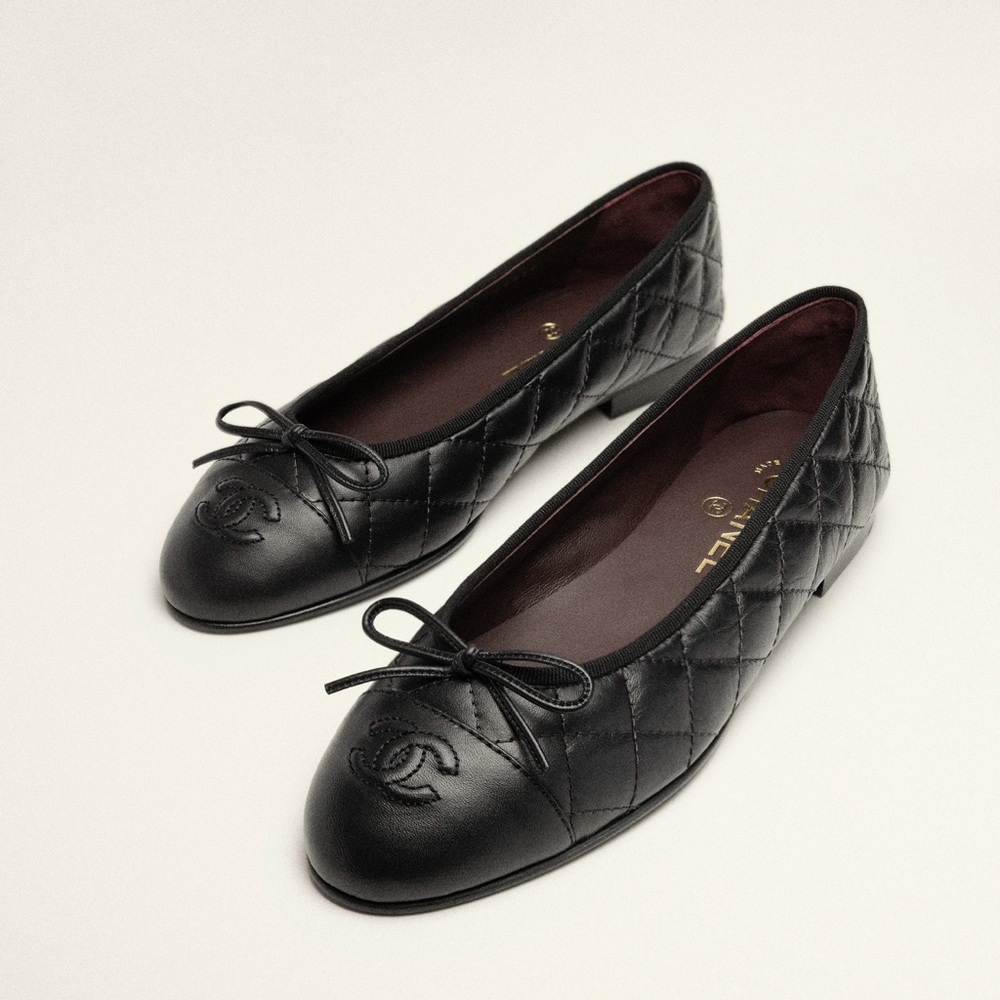 Chanel Quilted Lambskin Ballet Flats